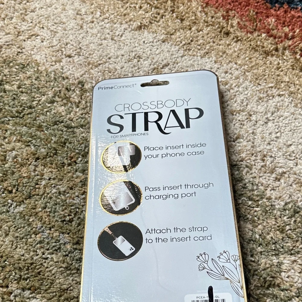 Crossbody Strap for Smartphones or Crossbody Bags Gold Embossed Guitar Strap NWT